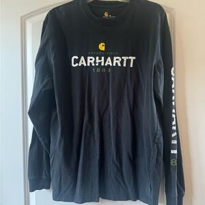Carhartt Black Long Sleeve Tee with Logo